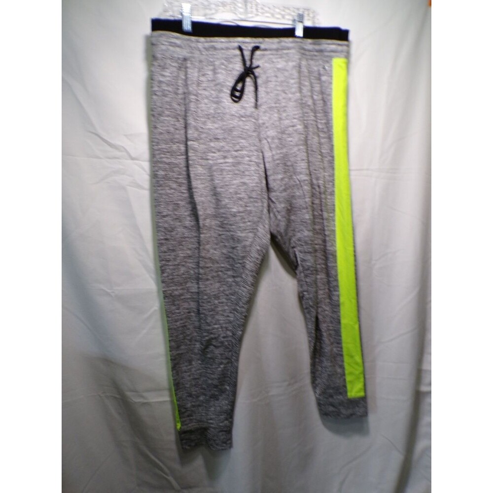 Nicki Minaj Women's Jogger Pants XL Gray Neon Side Stripe Knit